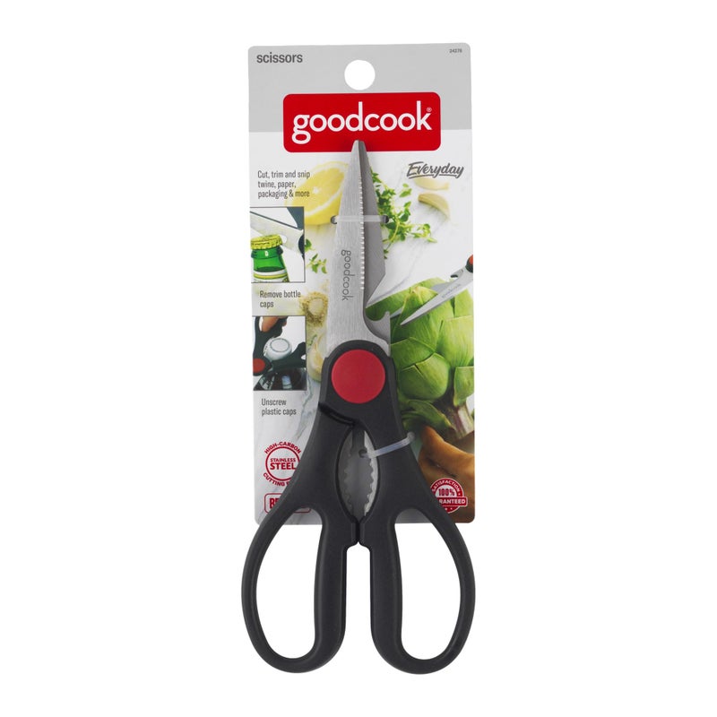 GoodCook Good Cook Shears, Gourmet Stainless Steel,Black & Silver,Medium,24276 - Image 1